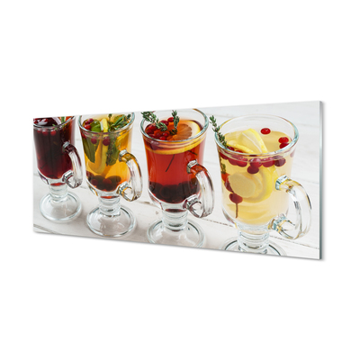 Küchenrückwand spritzschutz Früchtetee kräuter winter-