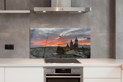 Küchenrückwand spritzschutz Sunset panorama krakow