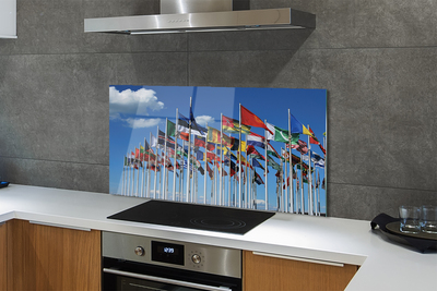 Küchenrückwand spritzschutz Verschiedene flags