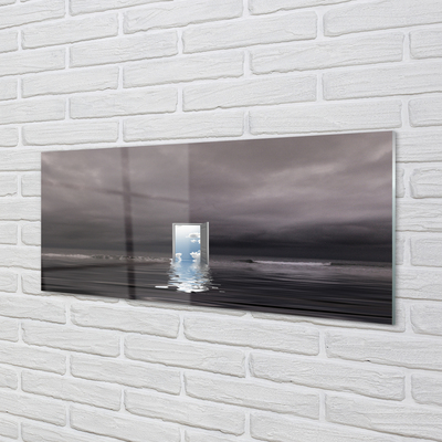 Küchenrückwand spritzschutz Tür himmel meer