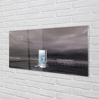 Küchenrückwand spritzschutz Tür himmel meer