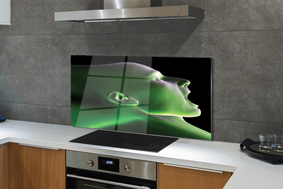 Küchenrückwand spritzschutz Der grüne licht kopf mann