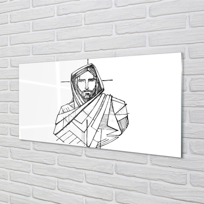 Küchenrückwand spritzschutz Jesus-zeichnung