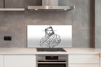 Küchenrückwand spritzschutz Jesus-zeichnung