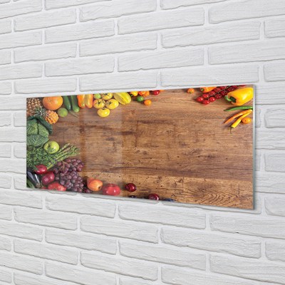 Küchenrückwand spritzschutz Apple board of spargel ananas