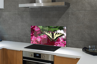 Küchenrückwand spritzschutz Schmetterling blume
