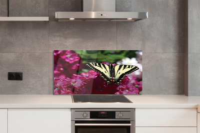 Küchenrückwand spritzschutz Schmetterling blume