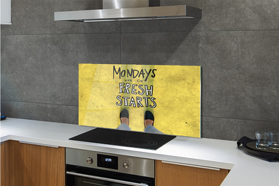 Küchenrückwand spritzschutz Beine gelben hintergrund registrierung
