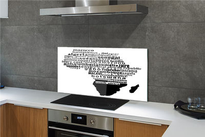 Küchenrückwand spritzschutz Schwarz-weiß-untertitel