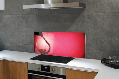 Küchenrückwand spritzschutz Rotes glas hintergrund auf der linken seite