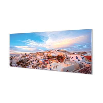 Küchenrückwand spritzschutz Griechenland panorama sonnenuntergang stadt sonne