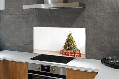 Küchenrückwand spritzschutz Weihnachtsbaumdekoration geschenke