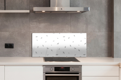 Küchenrückwand spritzschutz Graue vögel