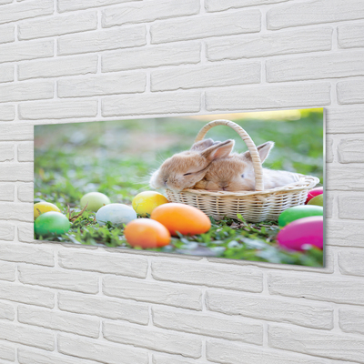 Küchenrückwand spritzschutz Eier kaninchen