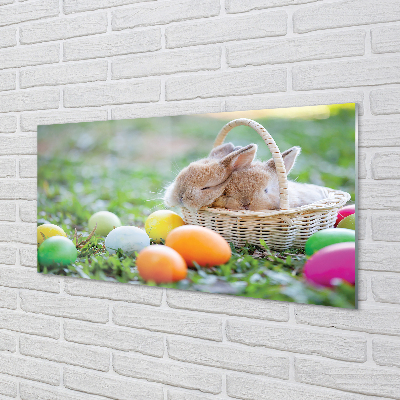 Küchenrückwand spritzschutz Eier kaninchen