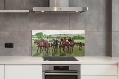 Küchenrückwand spritzschutz Reiten auf dem pferd kunst