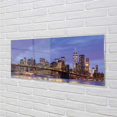 Küchenrückwand spritzschutz Flussbrücke sonnenuntergang