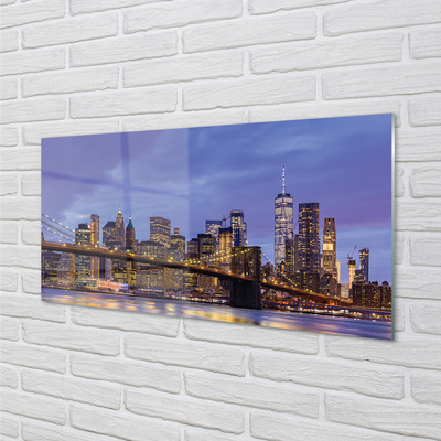 Küchenrückwand spritzschutz Flussbrücke sonnenuntergang
