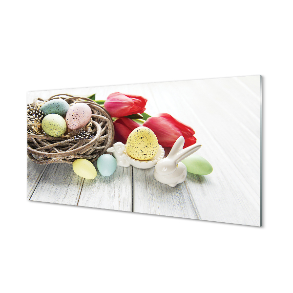 Küchenrückwand spritzschutz Eier tulpen