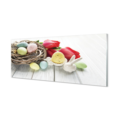 Küchenrückwand spritzschutz Eier tulpen