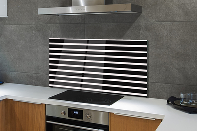 Küchenrückwand spritzschutz Regelmäßige schwarze streifen
