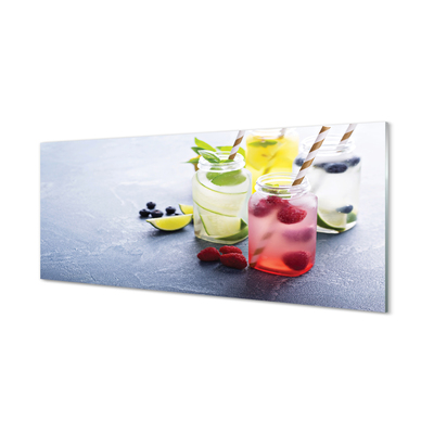 Küchenrückwand spritzschutz Raspberry lemon lime cocktail