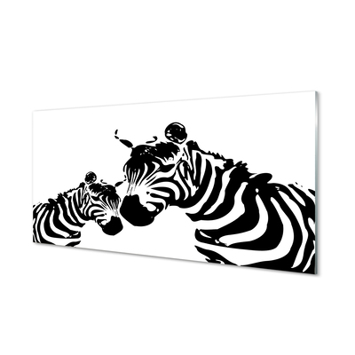 Küchenrückwand spritzschutz Painted zebra