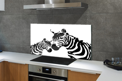Küchenrückwand spritzschutz Painted zebra