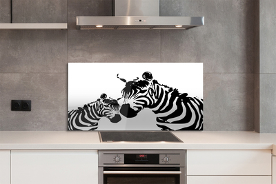 Küchenrückwand spritzschutz Painted zebra