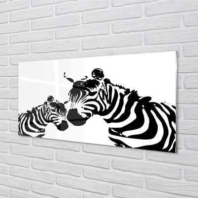 Küchenrückwand spritzschutz Painted zebra