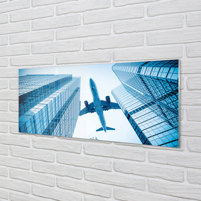 Küchenrückwand spritzschutz Gebäude himmel flugzeug