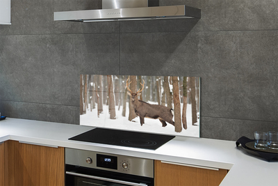 Küchenrückwand spritzschutz Deer winterwald