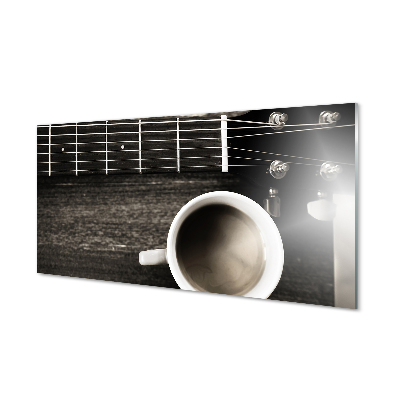 Küchenrückwand spritzschutz Kaffee gitarre