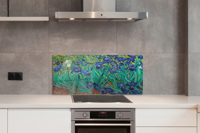 Küchenrückwand spritzschutz Iris blume kunst