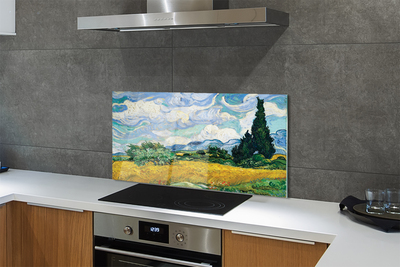 Küchenrückwand spritzschutz Prairie cypress art