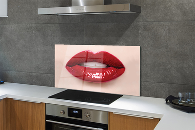 Küchenrückwand spritzschutz Rote lippen