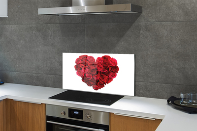 Küchenrückwand spritzschutz Herz aus rosen