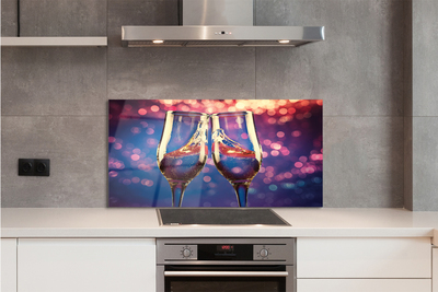 Küchenrückwand spritzschutz Gläser champagner farbigen hintergrund