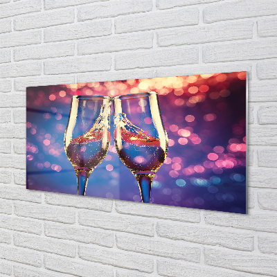 Küchenrückwand spritzschutz Gläser champagner farbigen hintergrund