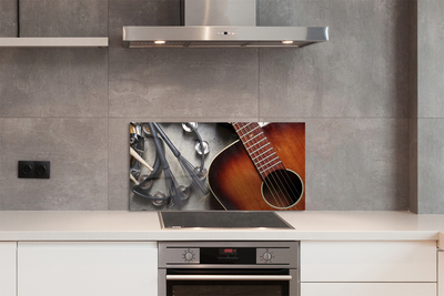 Küchenrückwand spritzschutz Gitarren-mikrofon-sticks