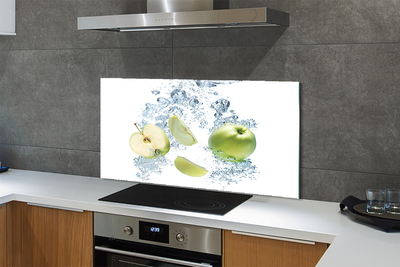 Küchenrückwand spritzschutz Apfel wasser in scheiben geschnitten