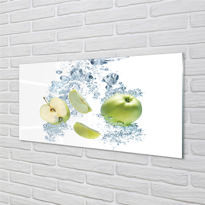 Küchenrückwand spritzschutz Apfel wasser in scheiben geschnitten