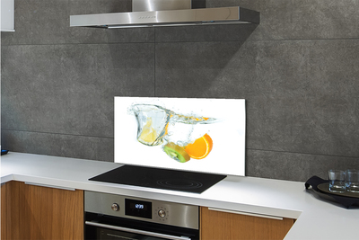 Küchenrückwand spritzschutz Orange kiwi wasser