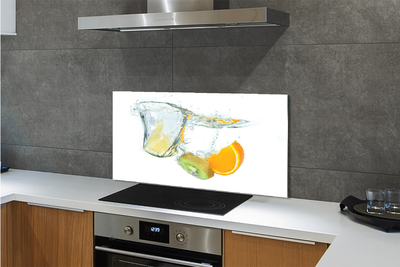 Küchenrückwand spritzschutz Orange kiwi wasser