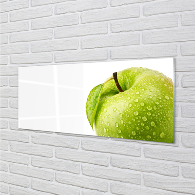 Küchenrückwand spritzschutz Apple-tropfen grünes wasser