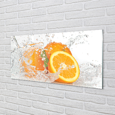 Küchenrückwand spritzschutz Orangen in wasser