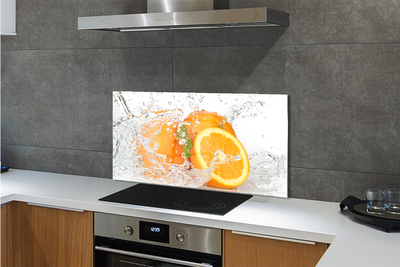 Küchenrückwand spritzschutz Orangen in wasser