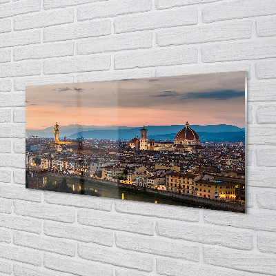 Küchenrückwand spritzschutz Italien panorama kathedrale berge