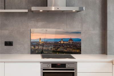 Küchenrückwand spritzschutz Italien panorama kathedrale berge