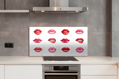 Küchenrückwand spritzschutz Rote und rosa lippen